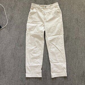 Everlane Utility Straight-Leg Pant in Bone Size 6